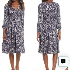 ELIZA J Print Fit & Flare Jersey Midi Dress 8 NWT
